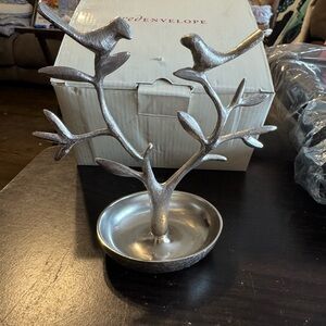 Red Envelope Silver Bird Tree Jewelry Holder